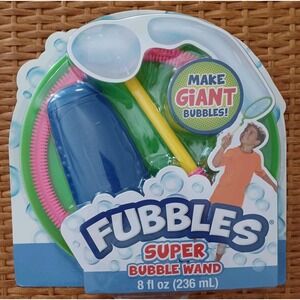 Fubbles Super Bubble Wand Ages 3+ Make Giant Bubbles Fun Party‎ Gift NEW IN BOX
